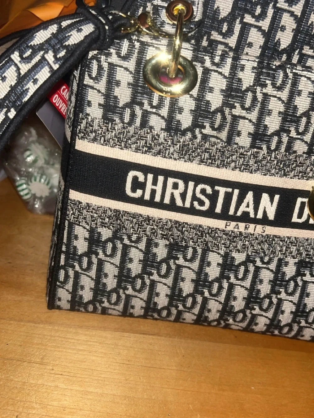 Dior Black and White Oblique Messenger Bag